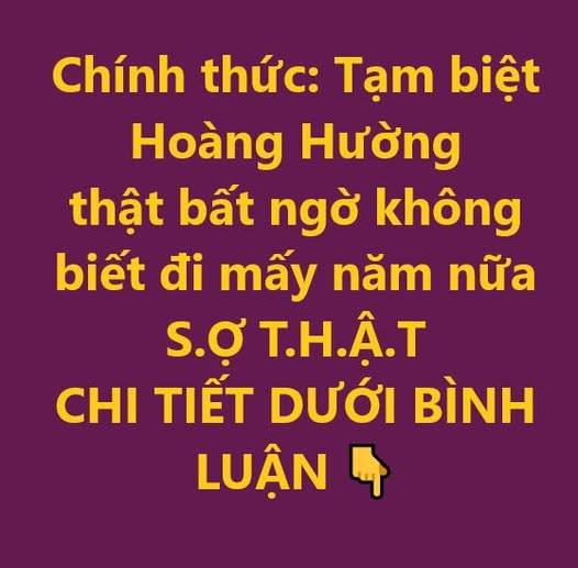 Tạm biệt Hoàng Hường